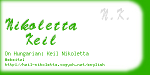 nikoletta keil business card